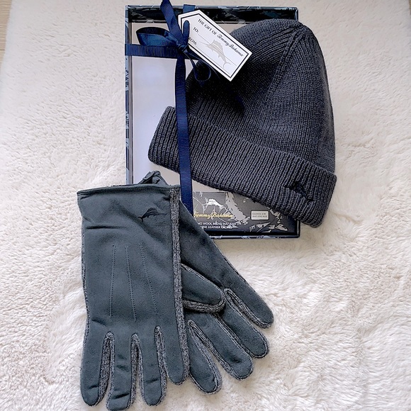 Tommy Bahama Other - Tommy Bahama Leather Gloves & Hat Set Men’s S/M